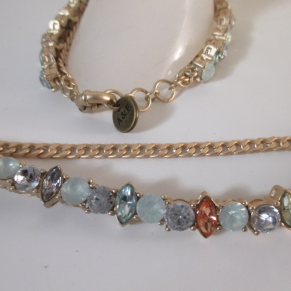 Abercrombie & Fitch Jewelry Abercrombie Fitch Gold Layer Crystal Bracelet Poshmark